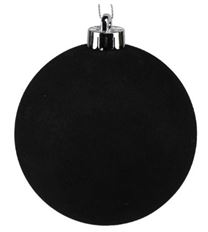 ORN BALL VP 120MM FLOCKED BLACK