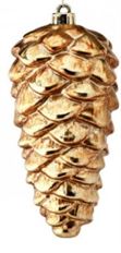 ORN PINECONE MET 10" S/2 ANT GOLD