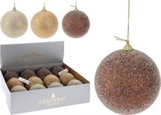 ORN BALL BEAD100MM 3/AST CO/CHP/GD