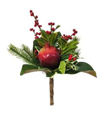POMEGRANATE HOLLY 12" BURG/GRN