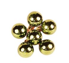 BALL GLASS 25MM SHINY GOLD 144/PK