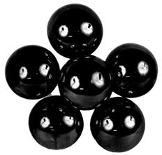 BALL GLASS 50MM BLACK 24/PK