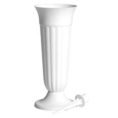 CEMETERY TRINITY URN 10"H 4"O WHITE