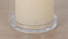 PILLAR CANDLE COASTER 12CM CLEAR