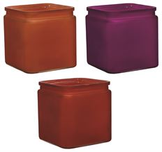 GLASS CUBE 4.7" FROSTED FALL