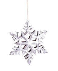 SNOWFLAKE METAL 8" GREYWASH