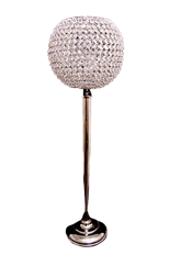 CRYSTAL BUBBLE BOWL ON PED 32"