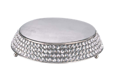 CAKE PLATE 21X5.5&quot; ROUND CRYST