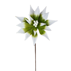 POINSETTIA 22" GREEN/WHITE