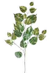 LEAF METALLIC SPRAY 40" GREEN