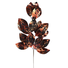 MAGNOLIA LEAF GILDED 27" BRONZE