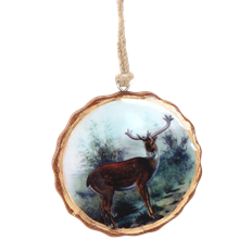 ORNAMENT 5" DEER NATURAL