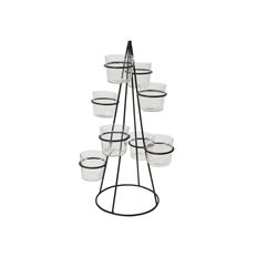 STAND VINCA TREE24X15&quot; BLK/CLEAR