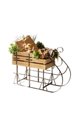 SLEIGH WOOD W/RUNNER  31X22