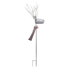 STAKE REINDEER W/ SCARF 53X15"  MET
