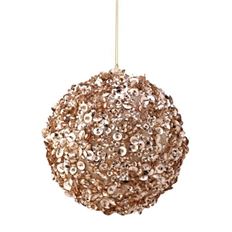 GLAM SEQUIN BALL ORNAMENT 6" CHAMP
