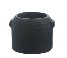 POTTERY PLANTER 4X2.75" BLACK