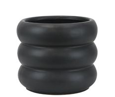 POTTERY RINGS 4.75X5.5" BLACK