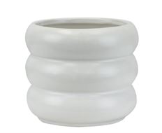 POTTERY RINGS 4.75X5.5" WHITE