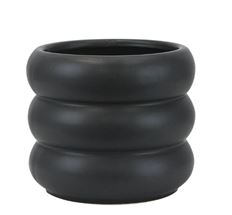 POTTERY RINGS 3.5X4.75" BLACK