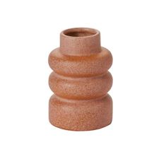 POTTERY BUDVASE 4.5X3" BROWN