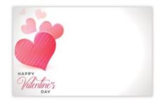 CARD VALENTINE PINK HEARTS 50/PKG