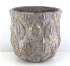 POTTERY 12.5"X13" GREY