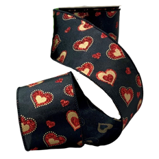 RIBBON MARQUEE HEARTS #40 BLACK