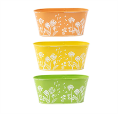 PLANTER DBL 4" 3 ASST