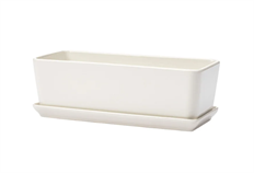 PLANTER RECT 9.75X4X2.75" WHITE