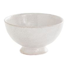 POTTERY COMPOTE 3.75X8" WHITE