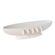 POTTERY BOAT 22.5X8.75X5.5" WHITE