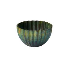 BOWL METAL SCALLOP 5.75X3" PATINA