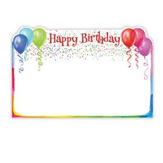 CARD BIRTHDAY BALLOONS 50/PKG