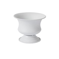 METAL URN SIDNEY 6.25X5" WHITE
