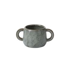 POTTERY W/HANDLE MINORCA 6.25X4 GRN