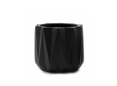PLANTER 7" FLEXAGON BLACK MATTE