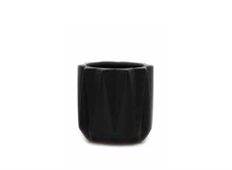 PLANTER 5.5" FLEXAGON BLACK MATTE