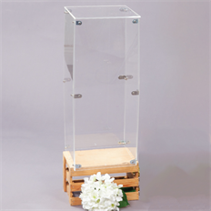 PEDESTAL ACRYLIC 24HX10" CLEAR