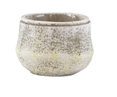 POTTERY AGED 3.5X5" WHITE