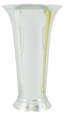 VACUUM TRUMPET VASE SILVER 13"EA
