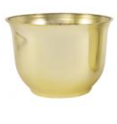 VACUUM PLANTER 6"H 8"O GOLD