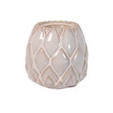 TEALIGHT ARTICHOKE 11 CM WHITE