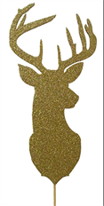 DEER HEAD PICK 22" GOLD 12/PK
