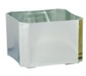 PLANTER 3.5"H 4.5X4.5"O SILVER