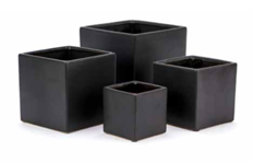 CERAMIC CUBE 4.5" MATTE BLACK