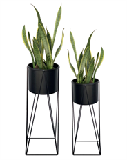 PLANTER METAL BLACK