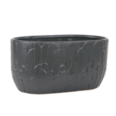 POTTERY CONTEMPO 5X10X6.25" BLACK