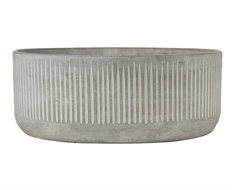 POTTERY ROUND RIBBED 4.5X12" BLACK