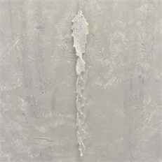 ICICLE SPRIAL SNOW SEQUIN 19" CLEAR